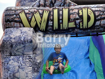 ความปลอดภัย Wild Rapids สไลด์น้ำ Inflatable ด้วยแหวนว่ายน้ำ / Air Blower