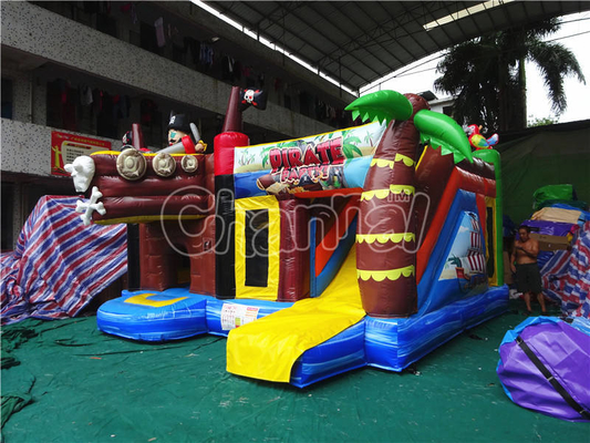 Fire Resistant Blow Up Jump Houses Pirate Theme Children'S Blow Up Bouncy Castle