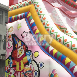 Clown พาณิชย์ Inflatable Slide สไลด์ตีกลับพองด้วยการพิมพ์ที่ดี