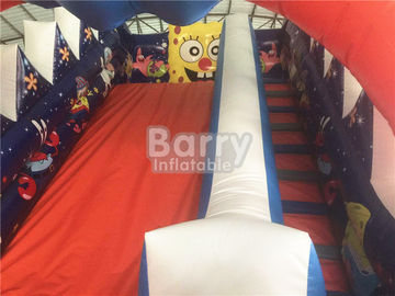 Professional Fire Spongebob Commercial Inflatable Slide ทนไฟสำหรับสนามเด็กเล่น