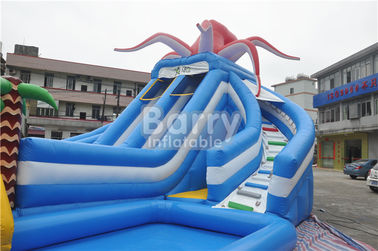 Octopus / Jungle Inflatable Hurricane Backyard ภาพนิ่งน้ำที่มีอุปสรรคหลักสูตร