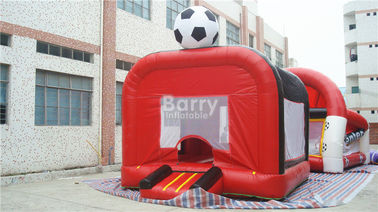 คลาสสิกคลาสสิกพอง Inflatable ฟุตบอลแดง Moonbounce สำหรับเด็ก