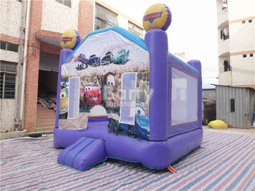 Outdoor Cars พอง Bouncy Castle ความปลอดภัยระดับมืออาชีพ Purple Bounce House Party