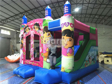 ปริ๊นเซสีชมพูขนาดใหญ่ Dora Inflatable ตีกลับบ้านพาณิชย์ด้วยการพิมพ์ดิจิตอล