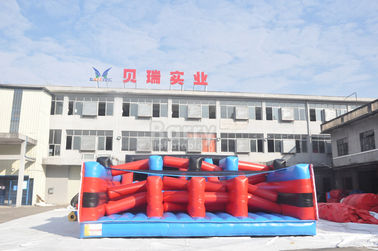 Hot Red 5K Insane Inflatable Obstacle Course สำหรับการแข่งขันวิ่ง, Sling Shot 5K Inflatable Obstacles