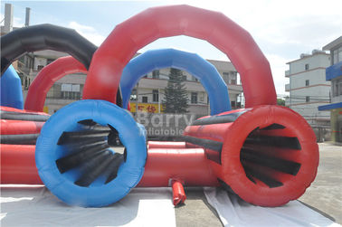 Customzied Insane 5k Inflatable Run อุปสรรคสำหรับผู้ใหญ่ Event Giant Crawling Tunnel