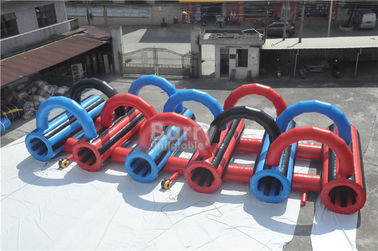 Customzied Insane 5k Inflatable Run อุปสรรคสำหรับผู้ใหญ่ Event Giant Crawling Tunnel
