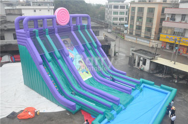 Cool 5 Lanes Giant ภาพนิ่งน้ำที่มีสระว่ายน้ำขนาดใหญ่ / เกม Inflatable ผู้ใหญ่
