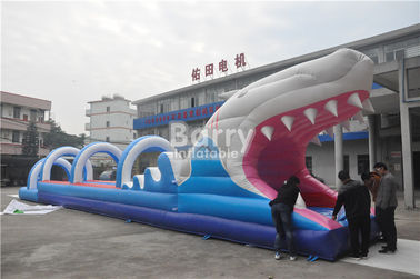 0.55mm PVC Tarpaulin พองน้ำภาพนิ่งสำหรับเด็กที่กำหนดเอง Sharp Inflatable Sl Slip สไลด์