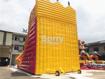 เด็ก Custom Made Inflatable สไลด์เลนเดียวเลนสีเหลือง 12x7x10m