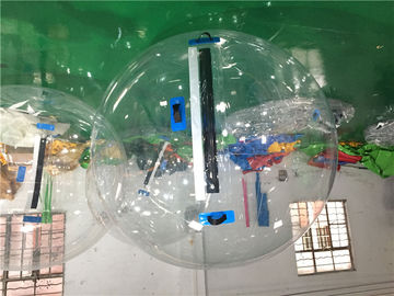 PVC / TPU ของเล่นเป่าลมกลางแจ้งสีขาวเดินบนลูกบอลน้ำ 2 เมตร, ลูกบอลเดินน้ำสำหรับเด็ก