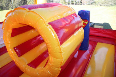 PVC Waterproof Inflatable ยุติธรรมลีก Jumping ปราสาท Moonwalks สำหรับเด็ก / เด็ก