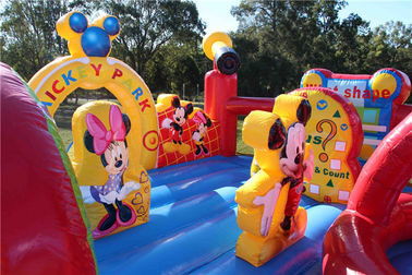 Bouncer ที่ทนทานต่ออากาศที่ทนทาน Mickey Mouse Bounce House For Amusement Park