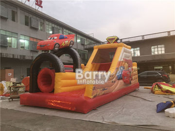 Double Car Inflatable Obstacle Course สำหรับผู้ใหญ่ให้เช่าเกมกีฬาเอ็กซ์ตรีมกลางแจ้ง