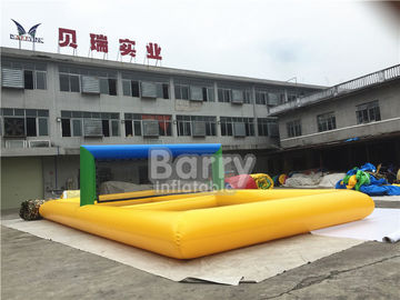 ของเล่นฤดูร้อน Strength PVC Inflatable Vollyball Field Water Game สนามวอลเลย์บอลพองสำหรับของเล่นน้ำ