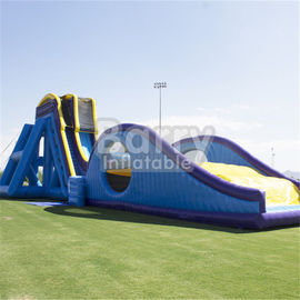 Blue Dry และ Wet Slides, Inflatable Drop Kick Kick Slide พร้อม Double Lanes สำหรับสวนสนุก