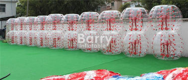ของเล่นเป่าลมกลางแจ้ง 100% TPU / PVC 1.5 เมตร Red Dot ฟองพองลูกฟุตบอล