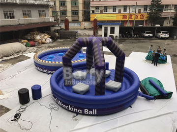Last Man Standing Inflatable Interactive Games, อุปกรณ์สนามเด็กเล่นกลางแจ้งสีม่วง