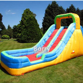 Customzied 0.55mm PVC Inflatable Floating Slide พร้อมสระว่ายน้ำ