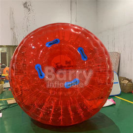 สีแดงของเล่นเป่าลมกลางแจ้ง 0.8mm PVC / TPU Dia 2.5m 3 เมตรหญ้าลูก zorb พอง
