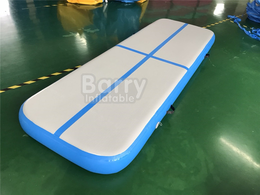 10m 6m 12m 3m Airtight Inflatable Air Track สำหรับยิมสีชมพูและสีฟ้า