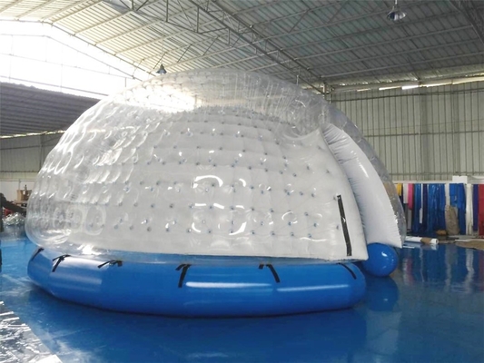 PVC Inflatable Clear Dome เต็นท์ฟองสำหรับกิจกรรมครอบครัวแคมป์ปิ้งกลางแจ้ง