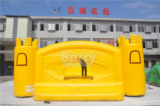 OEM Commercial Inflatable Bouncer บ้านกระโดดตีกลับสีเหลือง