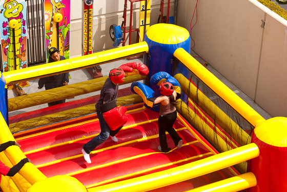 Tarpaulin Blow Up Boxing Ring เวทีมวยปล้ำ Arena Jump House Inflatable Battle Zone