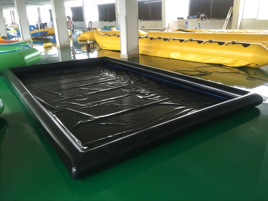 สีดำ 0.6 มม. PVC Inflatable Car Wash Mat ชุดเต็ม Position