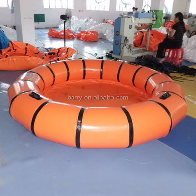 EN71 0.6mm PVC แบบพกพา Water Pool Orange Kids Inflatable Swimming Pool