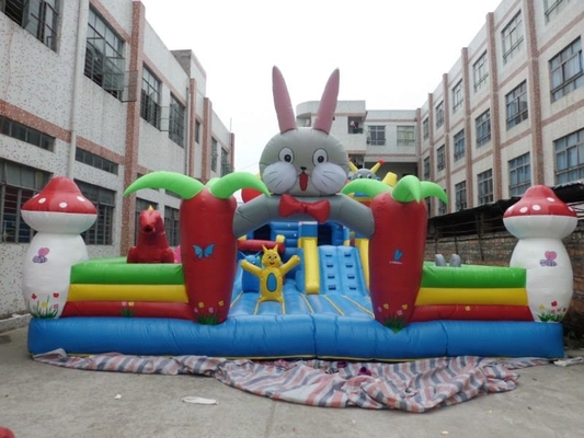 การ์ตูน 0.55mm PVC Tarpaulin Inflatable Fun City