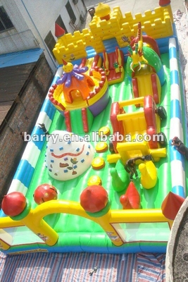 EN 14960 สวนสนุกทำให้พองปราสาท Bouncy พร้อม Slide Play Park
