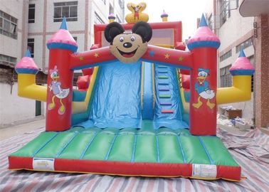 น่ารัก Micky เมาส์พาณิชย์ Inflatable สไลด์, สไลด์ Garden Inflatable