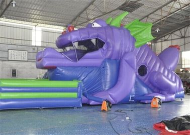 ภาพนิ่งพองพาณิชย์ที่กำหนดเองขนาด 18 ฟุต Inflatable Dinosaur Slide for Kids