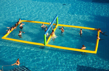 Funny Commercial Inflatable Aqua Park พองวอลเลย์บอลศาลสำหรับน้ำ