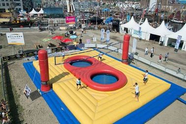 เกมกีฬา Inflatable กลางแจ้ง, สนามวอลเลย์บอลพองด้วย Trampoline