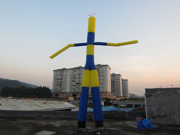 ผ้าฝ้ายที่มีสีสันผลิตภัณฑ์เครื่องเป่าลม Inflatable Air Dancer กับ 2 ขา