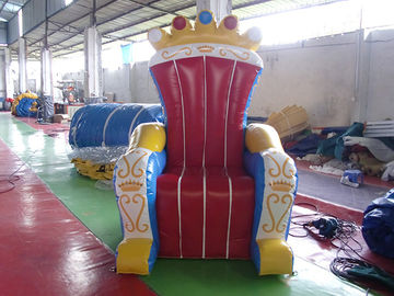 ตกแต่งบัลลังก์ที่ยอดเยี่ยม Inflatable, Air Unsealed PVC Inflatable Throne สำหรับพระมหากษัตริย์