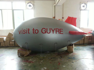 ผลิตภัณฑ์เงิน Silver Inflatable Advertising Products Blimp / Air Plane Balloon