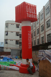 ป้ายโฆษณากลางแจ้งสีแดง / น้ำเงิน PVC Inflatable Advertising Column for Event