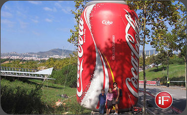 สินค้าที่ทนทาน Inflatable โฆษณา / พีวีซีขวด Inflatable Coca Cola