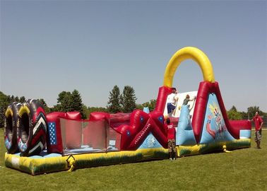 หลักสูตรฝ่าอุปสรรค Big Inflatable EN14960 หลักสูตรอุปสรรคอุโมงค์สำหรับสวน