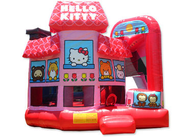 พาณิชย์มัลติฟังก์ชั่ Hello Kitty Inflatable Bounce House เช่า Combo
