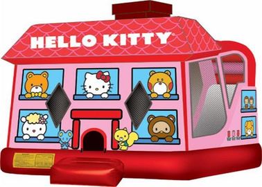 นักเลง Inflatable แดงที่น่ารัก, Hello Kitty Inflatable Bouncer สำหรับเด็กเล่น