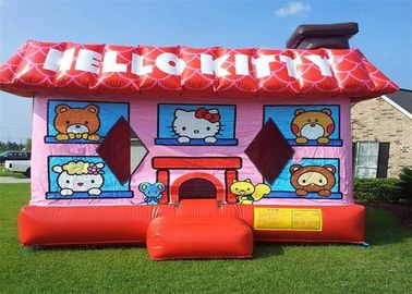 นักเลง Inflatable แดงที่น่ารัก, Hello Kitty Inflatable Bouncer สำหรับเด็กเล่น
