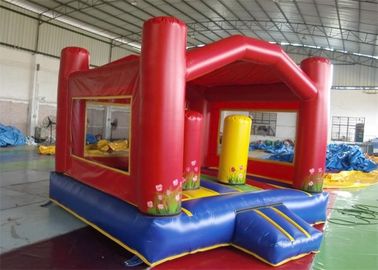 เกมกลางแจ้ง ODM แดง Inflatable Blow Up House Bouncer กับ Raincover