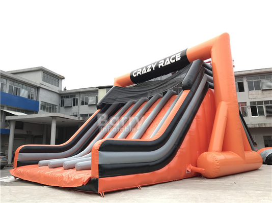 PVC Tarpaulin ผู้ใหญ่ Inflatable 5k หลักสูตรอุปสรรคสำหรับการแข่งขันวิ่ง OEM