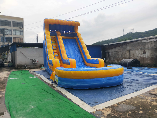 สไลด์น้ำทำให้พอง PVC 0.55 มม. Blow Up Jumping Slide