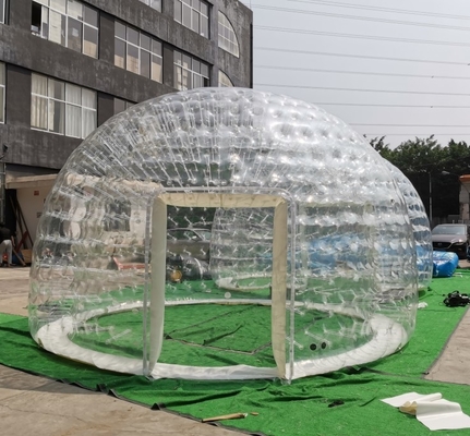 PVC โปร่งใส Airtight Inflatable Bubble เต็นท์ 5m เส้นผ่านศูนย์กลาง