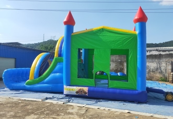 0.55 มม. PVC Bouncy Castle Combo พร้อมสไลด์ 8mLX4mWX4mH